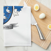 Gibson Family Crest Coat of Arms Theedoek (Quarter Fold)