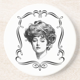 Gibson Girl Art Onderzetter