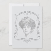  Gibson Girl Art Party Kaart (Achterkant)