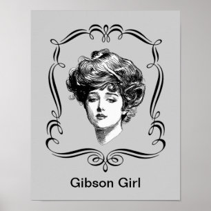 Gibson Girl Art Poster