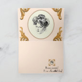 Gibson Girl Birthday Wenskaart Bedankkaart (Binnen)