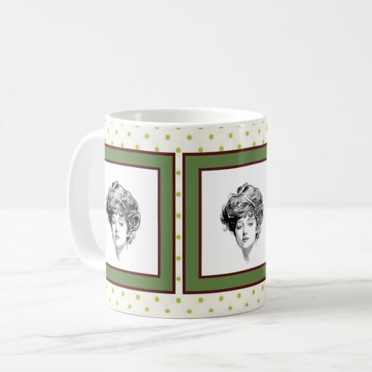 Gibson Girl Coffee Mok - Design 1 (Voorkant links)