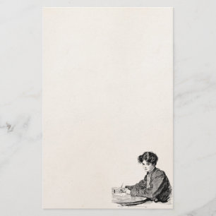  Gibson Girl Edwardian Woman Schrijfbrief Briefpapier
