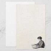  Gibson Girl Edwardian Woman Schrijfbrief Briefpapier (Voorkant / Achterkant)