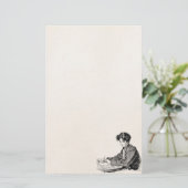  Gibson Girl Edwardian Woman Schrijfbrief Briefpapier (Staand voorkant)