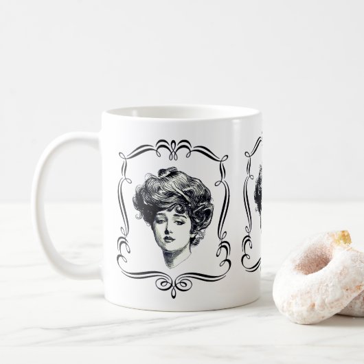 Gibson Girl  kunst Koffiemok (Met donut)