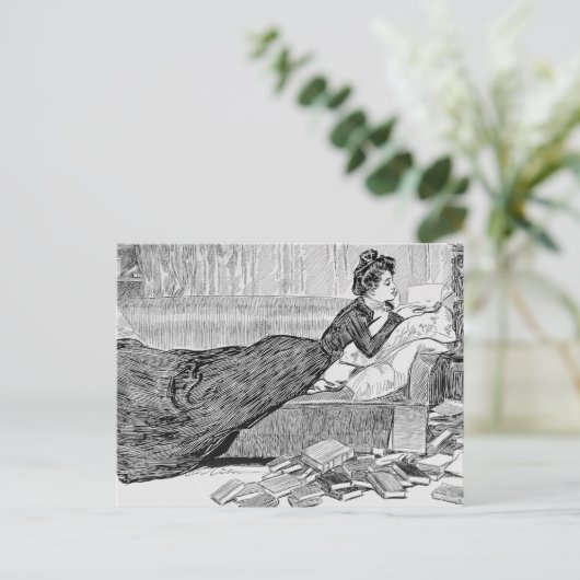 Gibson Girl las boek Briefkaart (Staand voorkant)
