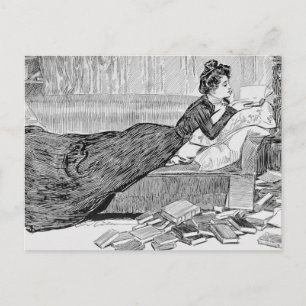 Gibson Girl las boek Briefkaart