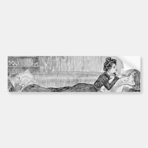 Gibson Girl las boek Bumpersticker