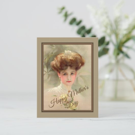 Gibson Girl Moederdag Briefkaart (Staand voorkant)