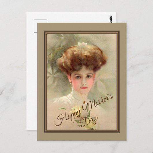 Gibson Girl Moederdag Briefkaart (Voorkant / Achterkant)