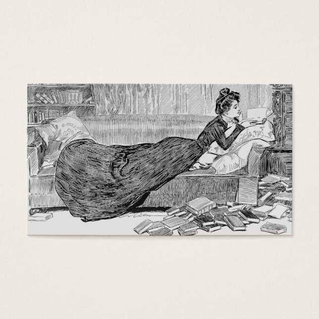 Gibson Girl Reading Visitekaartje (Voorkant)