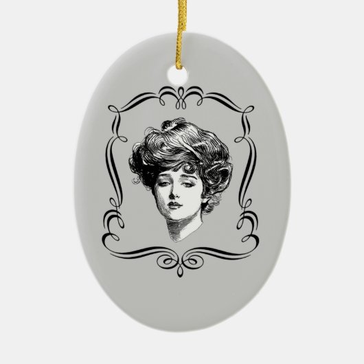 Gibson Girl Reproduction Art Ornament (Voorkant)