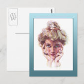 Gibson Girl Style Illustratiekaarten Briefkaart (Voorkant / Achterkant)