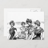 Gibson Girls bij het strand Briefkaart (Voorkant / Achterkant)