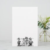 Gibson Girls bij het strand Briefpapier (Staand voorkant)
