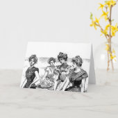 Gibson Girls bij het strand Kaart (Gele Bloem)