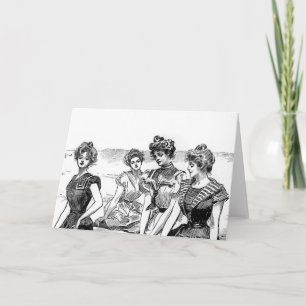 Gibson Girls bij het strand Kaart