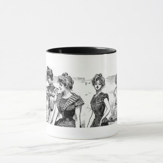 Gibson Girls bij het strand Mok (Midden)