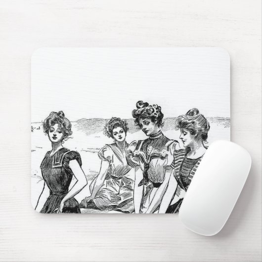 Gibson Girls bij het strand Muismat (Met muis)