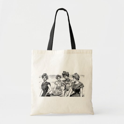 Gibson Girls bij het strand Tote Bag (Voorkant)