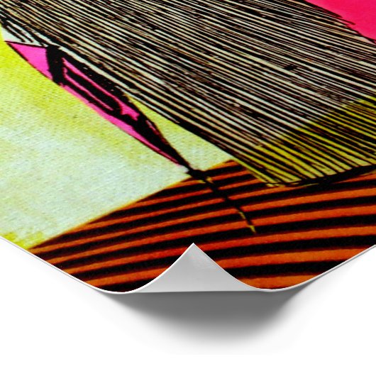 Gibson Girls in een Mondriaan Pattern Poster (Hoek)