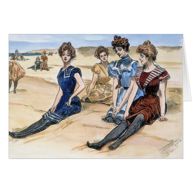 Gibson Girls op het strand, 1900 (Voorkant Horizontaal)