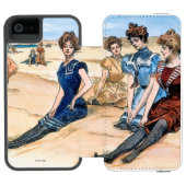 Gibson Girls op het strand, 1900 Incipio iPhone Portemonnee Hoesje (Agenda Open)