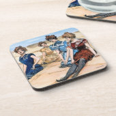 Gibson Girls op het strand, 1900 Onderzetter (Linkerzijde)
