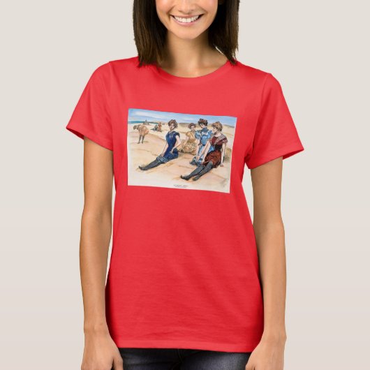 Gibson Girls op het strand, 1900 T-shirt (Voorkant)
