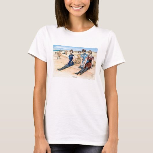 Gibson Girls op het strand, 1900 T-shirt (Voorkant)