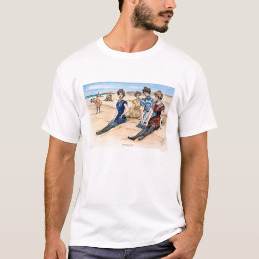 Gibson Girls op het strand, 1900 T-shirt (Voorkant)