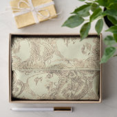 Gibson meisje Victoriaans patroon sepia goud Tissuepapier (Geschenk)