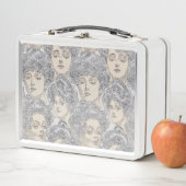 Gibson meisje Victoriaans patroon zwart wit roze (In situ)