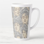 Gibson meisjes Victoriaans vrouw grijze perzik ele Latte Mok (Rechts)