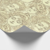 Gibson meisjes Victoriaans vrouw illustratie goud Cadeaupapier (Hoek)