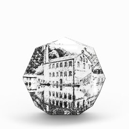 Gibson Mill: Charcoal Sketch Art Fotoblokken