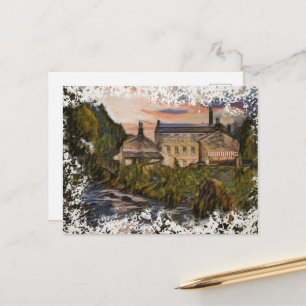 Gibson Mill, Hardcastle Crags Aquarel Kunstwerk Briefkaart