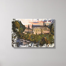 Gibson Mill, Hardcastle Crags Aquarel Kunstwerk Canvas Afdruk