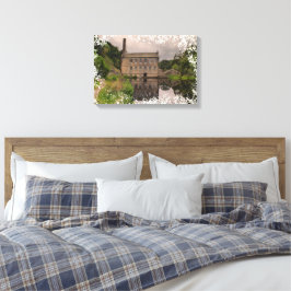 Gibson Mill, Hardcastle Crags Aquarel Kunstwerk Canvas Afdruk