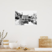 Gibson Mill, Hardcastle Crags Houtskoolkunstwerk Poster (Keuken)