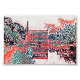 Gibson Mill, Hardcastle Crags Impressionistische K Foto Afdruk