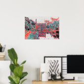 Gibson Mill, Hardcastle Crags Impressionistische K Poster (Thuiskantoor)