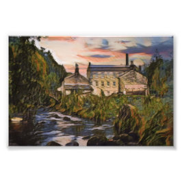 Gibson Mill, Hardcastle Crags Olieverfschilderij Foto Afdruk