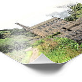 Gibson Mill, Hardcastle Crags Potlood Kunstwerk Foto Afdruk (Hoek)