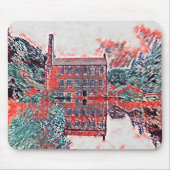 Gibson Mill Red Impressionist Sketch Muismat (Voorkant)