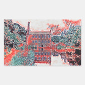 Gibson Mill Red Impressionist Sketch Rechthoekige Sticker (Voorkant)