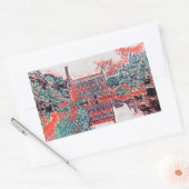 Gibson Mill Red Impressionist Sketch Rechthoekige Sticker (Envelop)