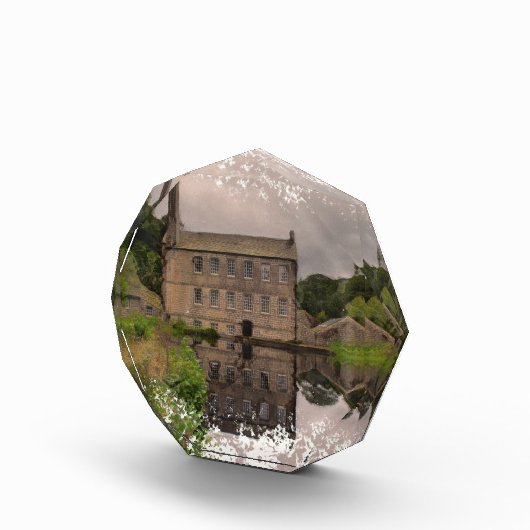 Gibson Mill Reflection - Distressed Watercolour Fotoblokken (Rechts)