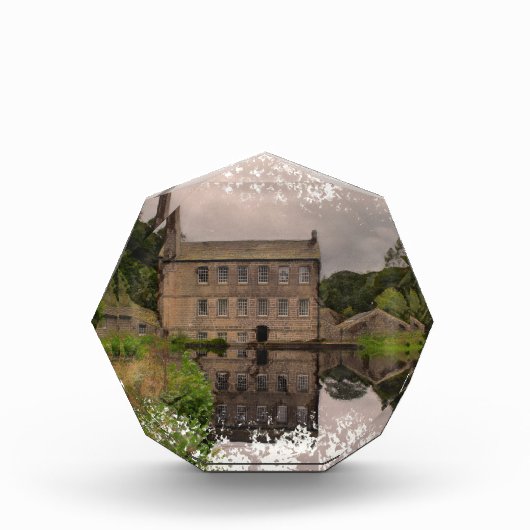 Gibson Mill Reflection - Distressed Watercolour Fotoblokken (Voorkant)